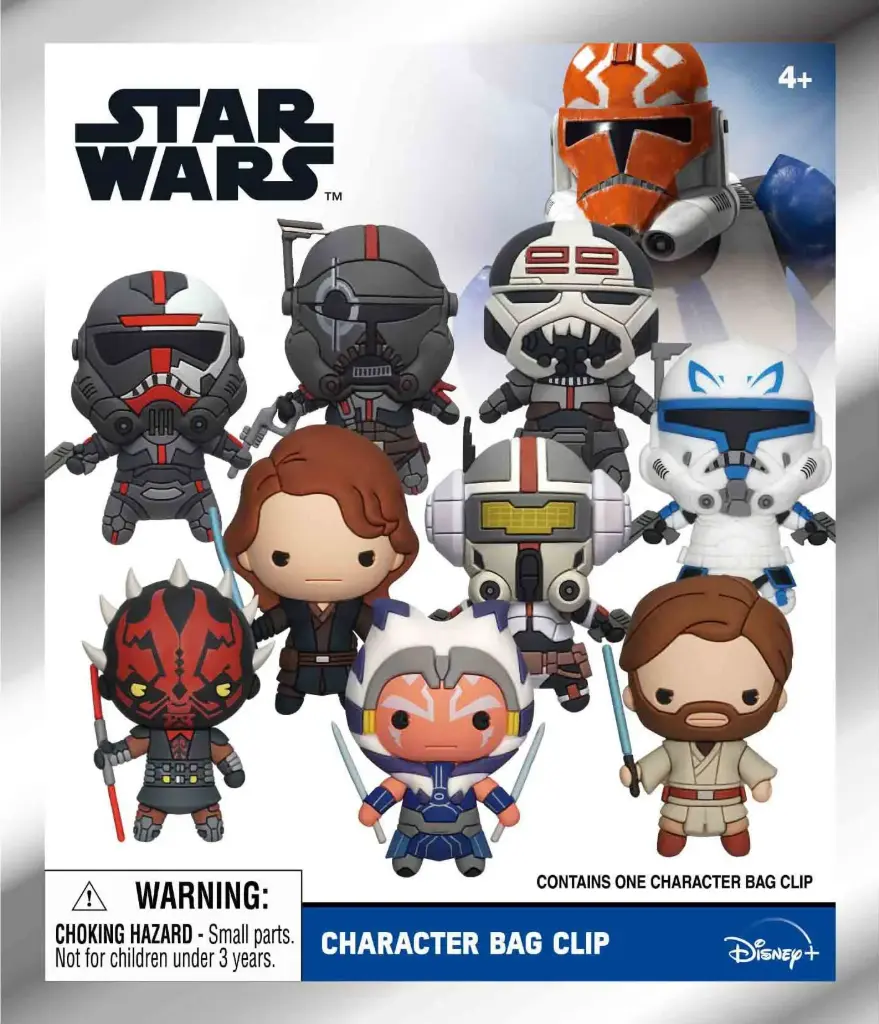 STAR WARS - FIGURAL BAG CLIP 3D - Série Star Wars The Clone Wars (1 figurine aléatoire)