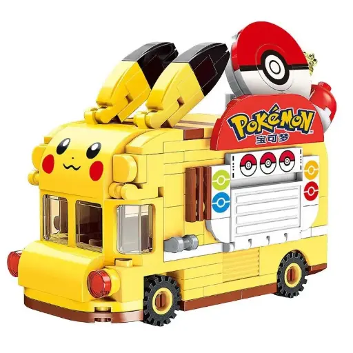 [K20214] POKEMON - KEEPPLEY BLOCK K20214 - Mini Pokeball Car (Pikachu Van)