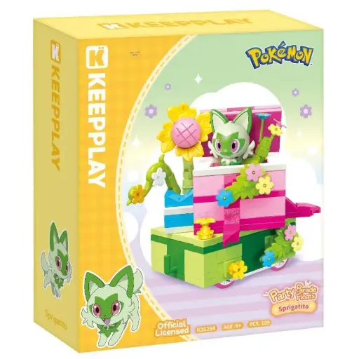 [K20264] POKEMON - KEEPPLEY BLOCK K20264 - Sprigatito (Poussacha) Parade Float