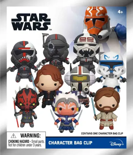 [0077764289903] STAR WARS - FIGURAL BAG CLIP 3D - Série Star Wars The Clone Wars (1 fig. aléatoire)