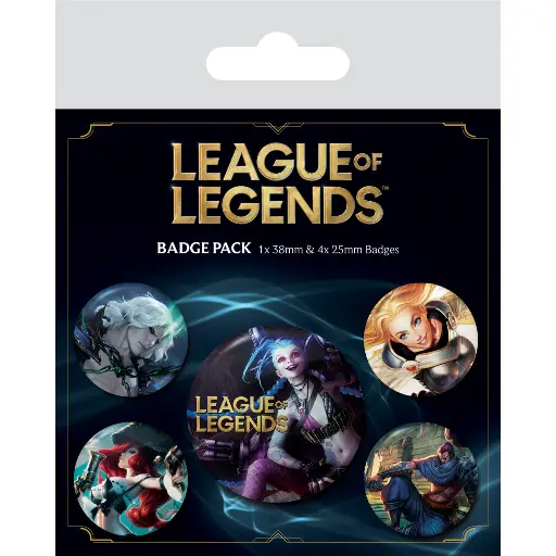 [5063457048372] LEAGUE OF LEGENDS - Pack Badges x5 ''Champions''