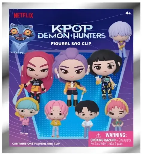 [0077764327759] K-POP DEMON HUNTERS - FIGURAL BAG CLIP 3D - K-Pop Demon Hunters Série 1 (1 fig. aléatoire)
